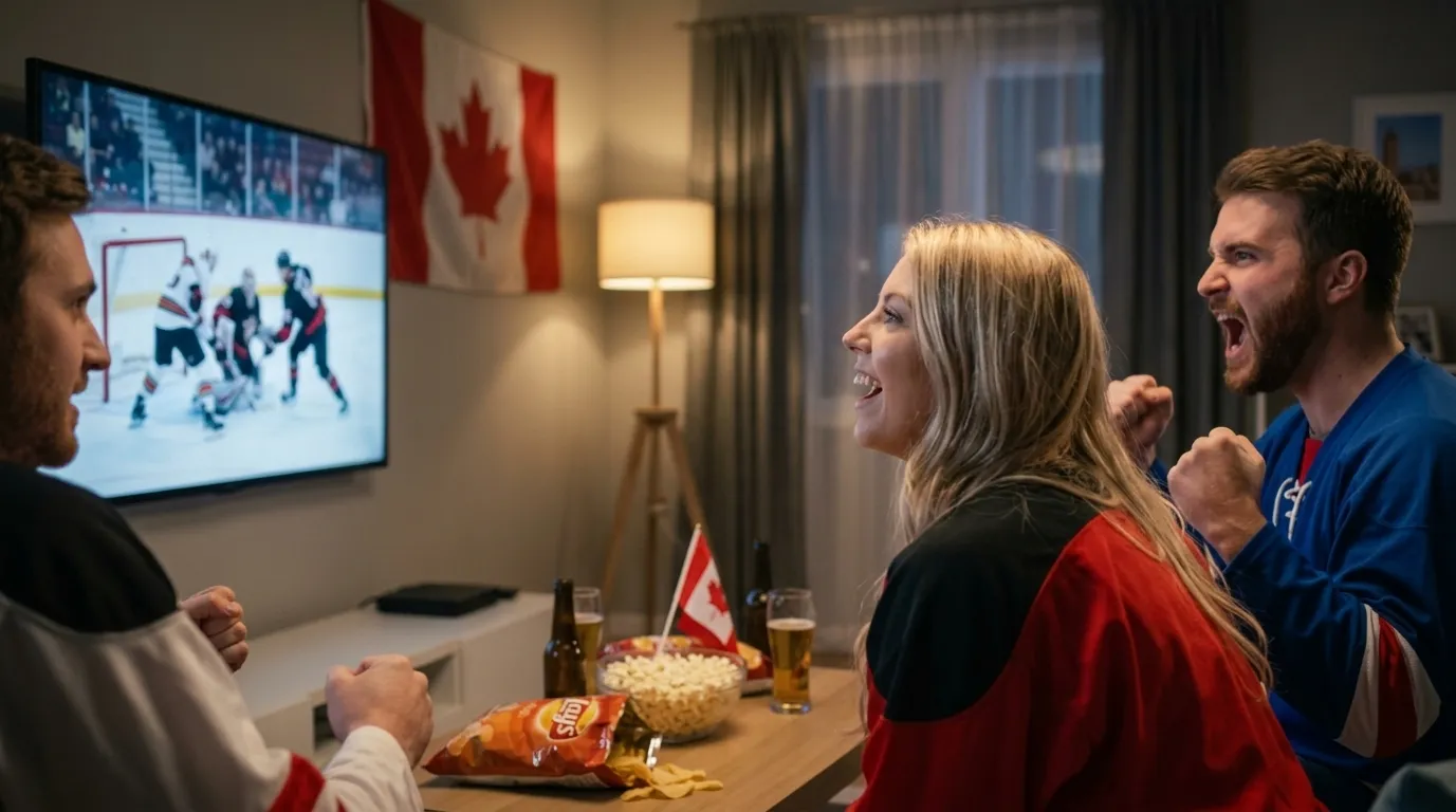 IPTV Ontario Canada streaming service running on a Smart TV